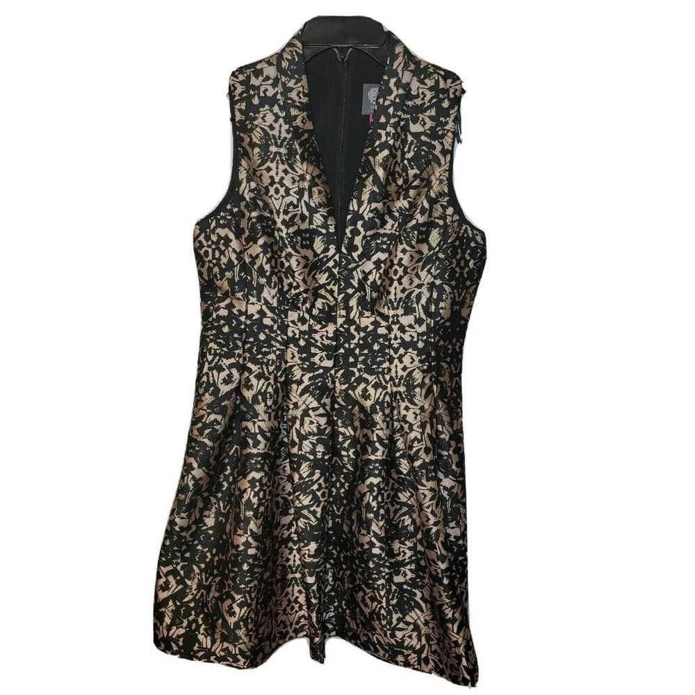 Vince Camuto Womens Dress Beige Size 10P Petite